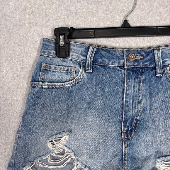 Sincerely Jules Jean‎ Shorts 3 Frayed Distressed Destroyed Ripped Festival Beach - Picture 2 of 10